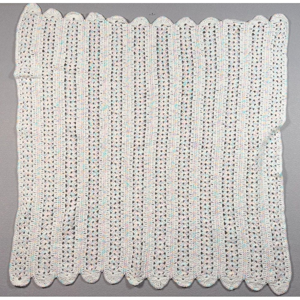 Handmade Crochet Baby Blanket - Multicolor - 40" x 40" - Made By A Grandma
